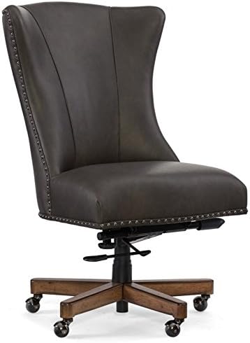 Hooker Furniture Lynn Leather Home Office Chair in Gray