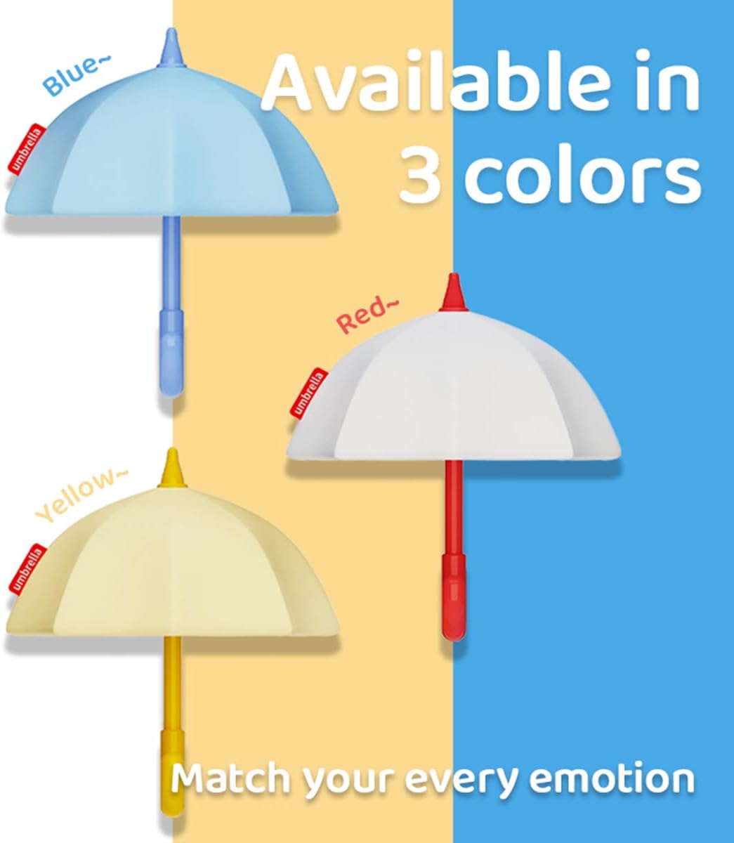 Umbrella Night Light for Kids,Light-Up Magnetic Fridge Lamp, Rechargeable Silicone Lamp for Baby Nursery,3 Levels Dimmable 30 minute timer,Squishy Bedside Night Lamp for Bedroom Kitchen
