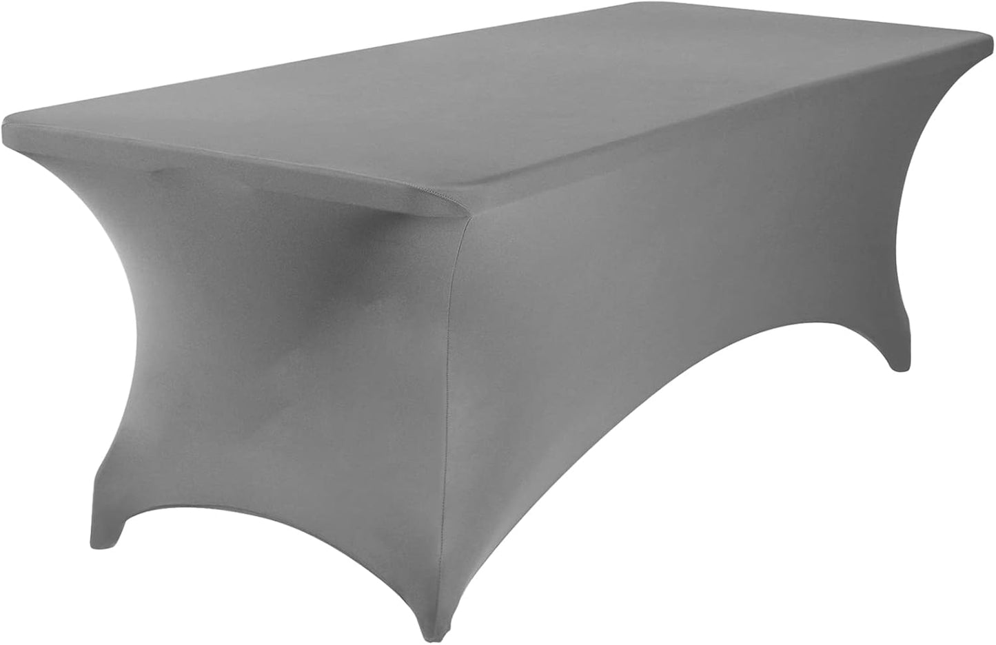 2Pack Spandex Waterproof Table Covers 8ft,Spandex 8ft Waterproof Table Cover for Party,Wedding, Banquet, and Events(Gary)