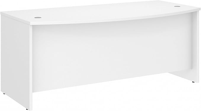 Bush Furniture BSHSCD172WH Studio C White 72W x 36D Bow Front Desk