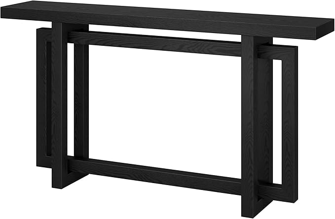 Henn&Hart Breslow Console Table, 55" Wide, Black