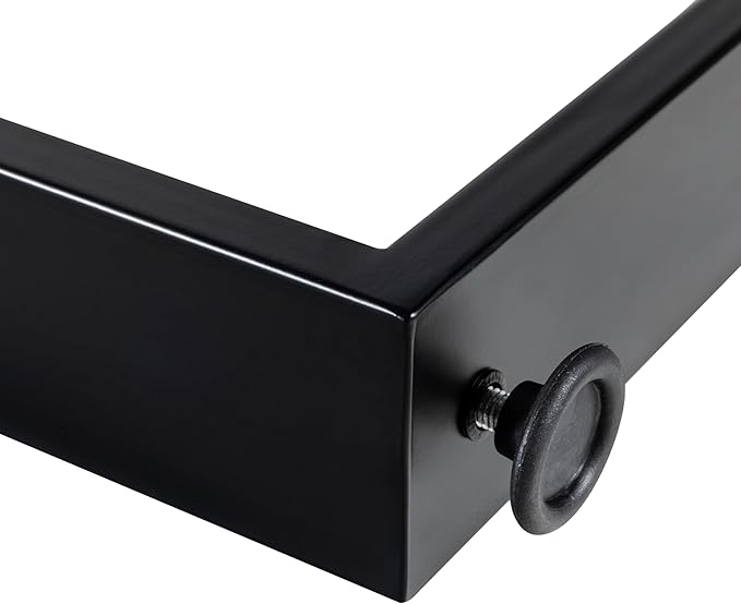 40 Inch Bar Table Legs for Desk, Dining Table with Adjustable Feet Pads,Home DIY Furniture Legs,Black Set of 2.