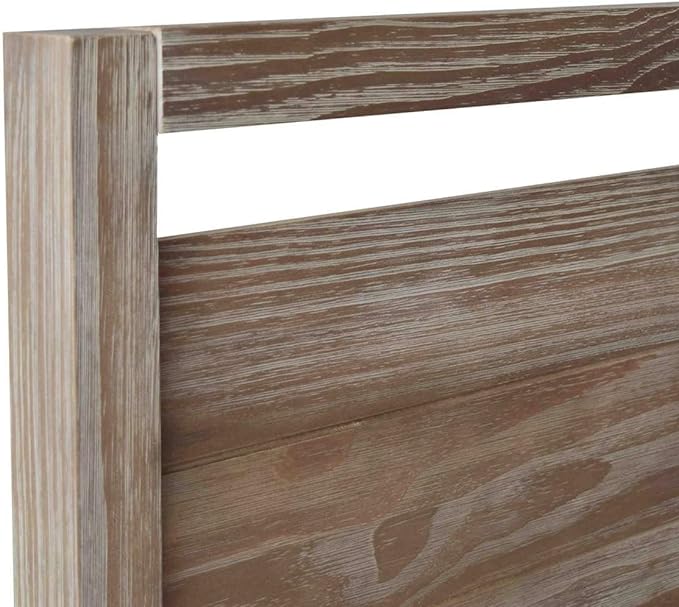 Grain Wood Furniture Loft Queen Size Solid Wood Bed, Acacia