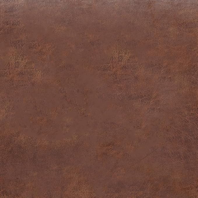 SIMPLIHOME Harrison 30 inch Wide Transitional Square Small Coffee Table Storage Ottoman in Distressed Saddle Brown Vegan Faux Leather, Assembled, for The Living Room and Bedroom