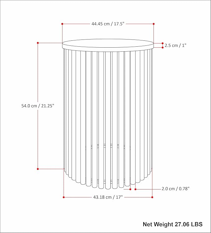SIMPLIHOME Demy Metal and Wood Accent Table - 18 inch Wide Solid Metal Round End Table in Natural and Black, Industrial Side Table or Coffee Table for Living Room with Compact Design, Assembled