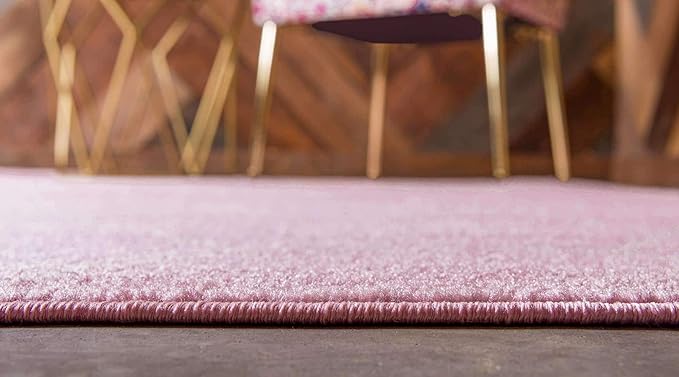 Unique Loom Trellis Frieze Collection Area Rug - Geometric (7' Round, Light Pink/ Ivory)