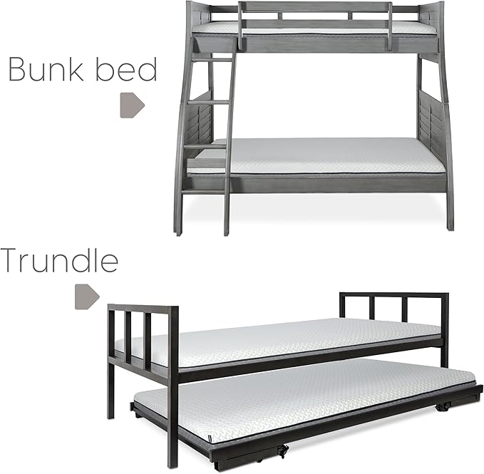 Milliard 5 in. Deluxe Memory Foam Mattress Twin, Dual-Sided - for Bunk Bed, Daybed, Trundle or Folding Bed Replacement (2 Pack)