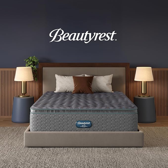 Beautyrest Days End Plush Pillow Top 14.75" Mattress - Twin XL - Cooling Tech, Supportive Durable Pocketed Coils, Pressure Relief, Motion Separation; 100 Night Sleep Trial and 10 Year Warranty