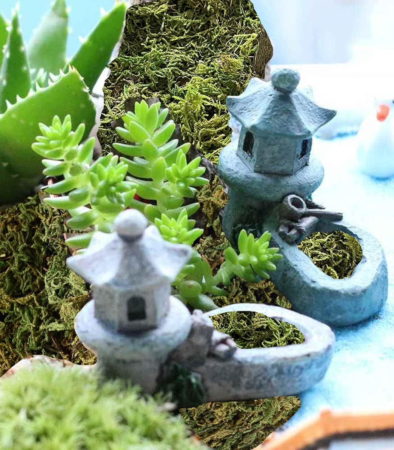 35 OZ Fake Moss for Potted Plants Artificial Moss for Fake Plants Faux Moss for Planters Decorative Moss for Craft and Home Decor…