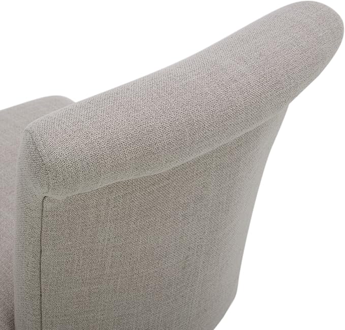 CHITA 26 Inch Counter Height Swivel Bar Stools Set of 3, FSC Certified Modern Fabric Swivel Barstool Chair with Back, Flax Beige