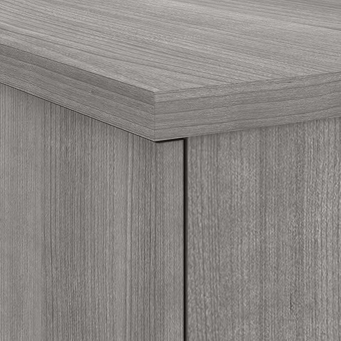 Bush Furniture 60-inch Home Office Desk with Drawers, Large Computer Table with Storage, Transitional Style, Somerset Collection, Platinum Gray