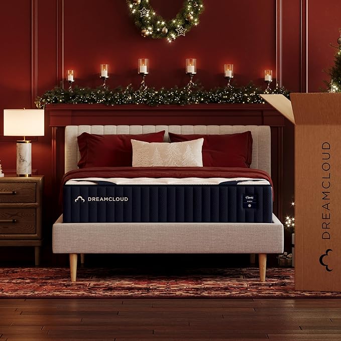 DreamCloud Luxe 14" California King Mattress - Luxury Hybrid Gel Memory Foam - 365 Night Trial - Fiberglass Free - Forever Warranty - Mattress in a Box - CertiPUR-US Certified