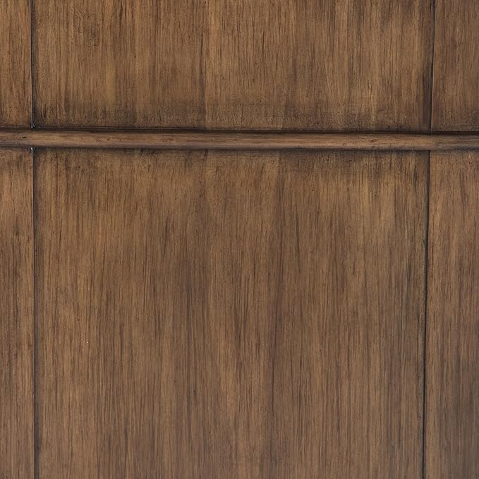SIMPLIHOME Carlton Bedside Table - 24 inch Wide Solid Wood Nightstand Table in Rustic Natural Aged Brown, Transitional Bedroom Side or End Table with 2 Drawers, Open Storage Shelf and Bronze Hardware