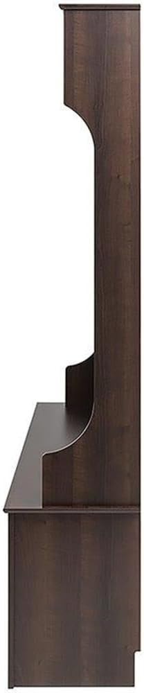 Prepac Brown Hall Tree, Shoe Cabinet, Storage Cabinet with 24 Shoe Cubbies and 6 Double Coat Hooks 15.5" D x 60" W x 77" H