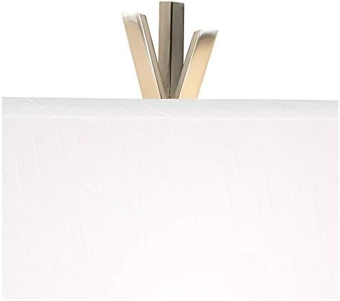 Possini Euro Design Modern Table Lamp 30" Tall Brushed Nickel Silver Open Asymmetry Metal White Linen Rectangular Box Shade for Bedroom Living Room House Home Bedside Nightstand Office Kids Family