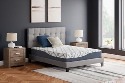 Signature Design by Ashley 10 Inch Chime Elite 2.0 Firm Green Tea Memory Foam Mattress for Cool Sleep and Pressure Relief, Twin, Fiberglass Free, Mattress In A Box