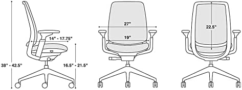 Steelcase Series 2 Office Chair, Graphite Frame, Cogent Connect Graphite, Hard Floor Casters