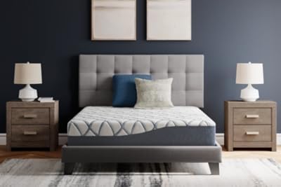 Signature Design by Ashley 10 Inch Chime Elite 2.0 Firm Green Tea Memory Foam Mattress for Cool Sleep and Pressure Relief, Queen, Fiberglass Free, Mattress In A Box