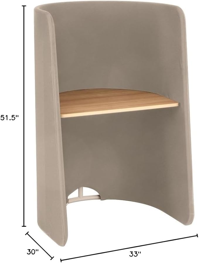 Safco Roam Personal Workstation, Tan, 33"w x 30"d x 51.5"h
