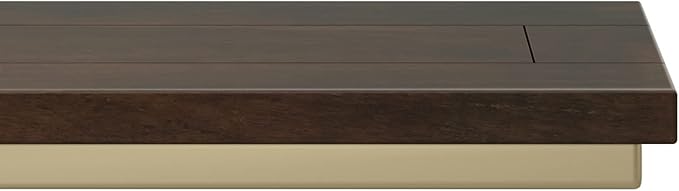 SIMPLIHOME Skyler C-Side Table - 18 inch Wide Solid Mango Wood and Metal Slide-Under Table in Dark Brown, Industrial Accent Table or End Table for Living Room with Open Frame Design, Assembled