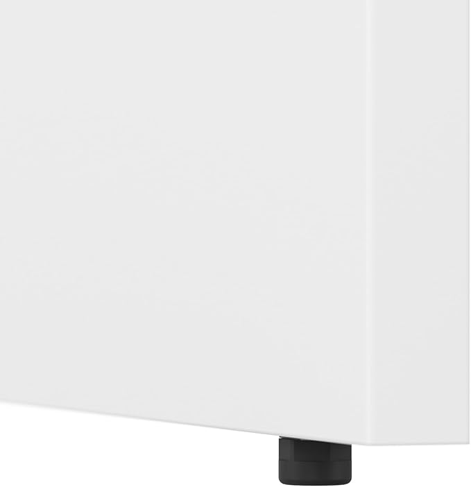 Bush Furniture BSHSCD172WH Studio C White 72W x 36D Bow Front Desk