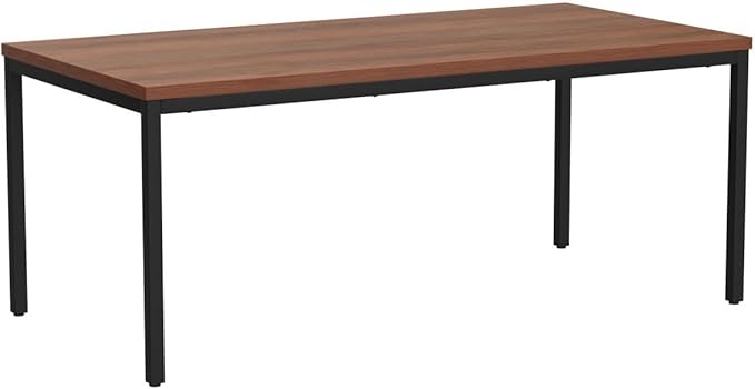 Large Table 35x70 Inches Computer Desk/Dining Table, Office Desk Sturdy Writing Workstation for Home Office Modern Simple Sturdy Laptop Study Table- Walnut