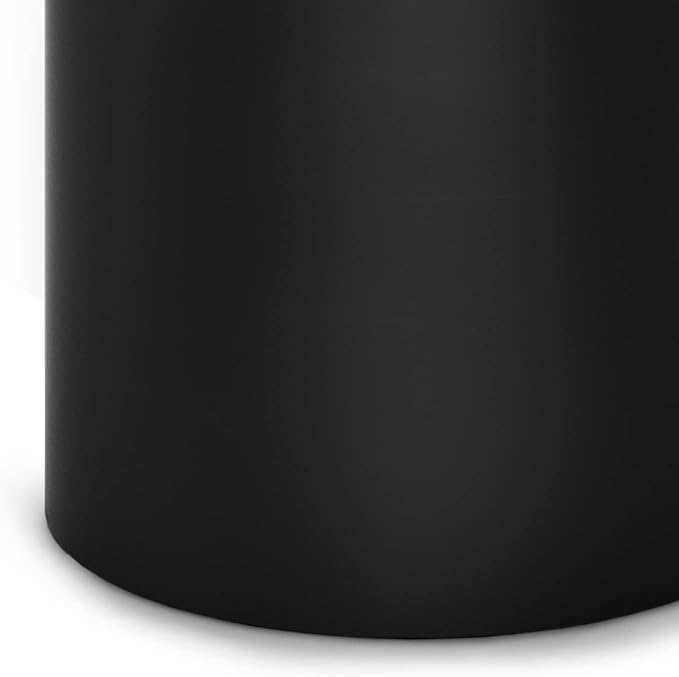 SIMPLIHOME Haynes End Table - 16 inch Wide Solid Mango Wood Round Accent Table with Sculptural Pedestal Base in Black, Boho Nightstand or Lamp Stand for Living Room or Bedroom, Assembled