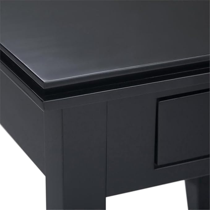 SIMPLIHOME Artisan SOLID WOOD 21 inch Wide Square Transitional End Side Table in Black for the Living Room and Bedroom
