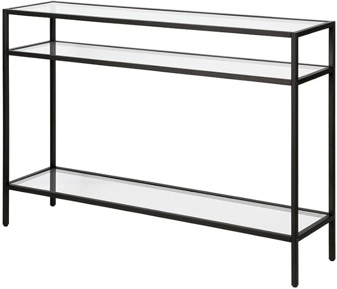 Siviline 42'' Wide Rectangular Console Table in Blackened Bronze