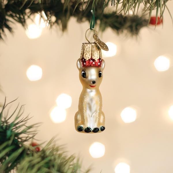 Old World Christmas Mini Clarice Glass Hanging Ornament