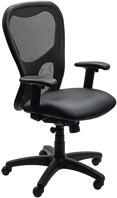 Tempur-Pedic TP9000 Swivel Task Chair with Tempur Material, Adjustable Armrests, and Lumbar Support, Black Vinyl