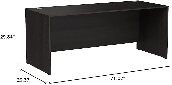 Bush Furniture BSHSCD272SG Studio C Storm Gray 72W x 30D Desk Shell