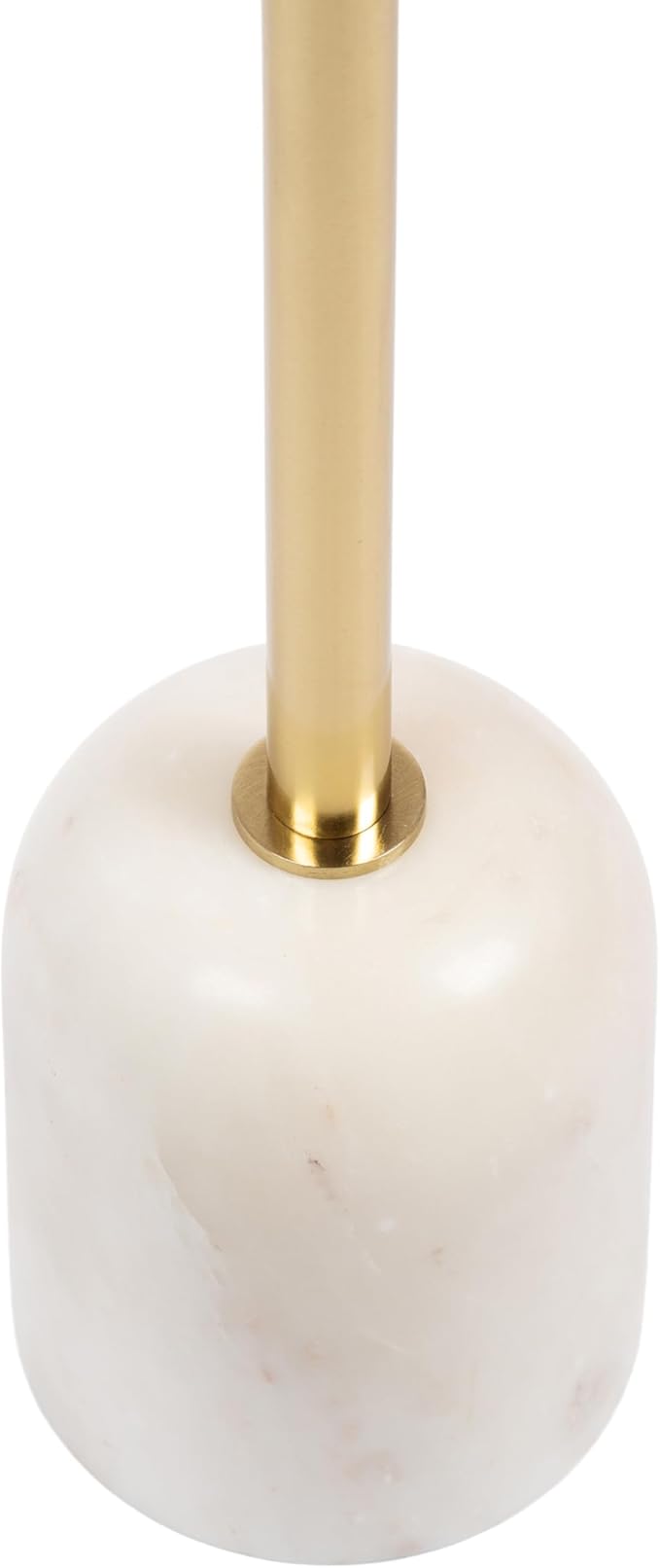 Kate and Laurel Shorrock Round Mango Wood Side Table, 12 x 12 x 24, Black, Gold, and White Marble, Modern Pedestal End Table with Marble Base for Bedroom Nightstand or Living Room Plant Stand