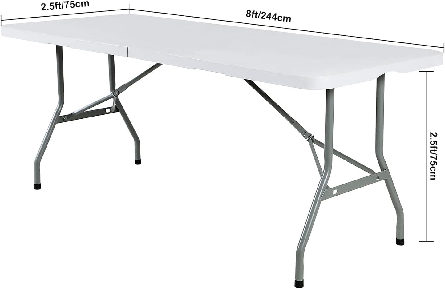 2Pack Spandex Waterproof Table Covers 8ft，Spandex 8ft Waterproof Table Cover for Party,Wedding, Banquet, and Events(Blue Mist)