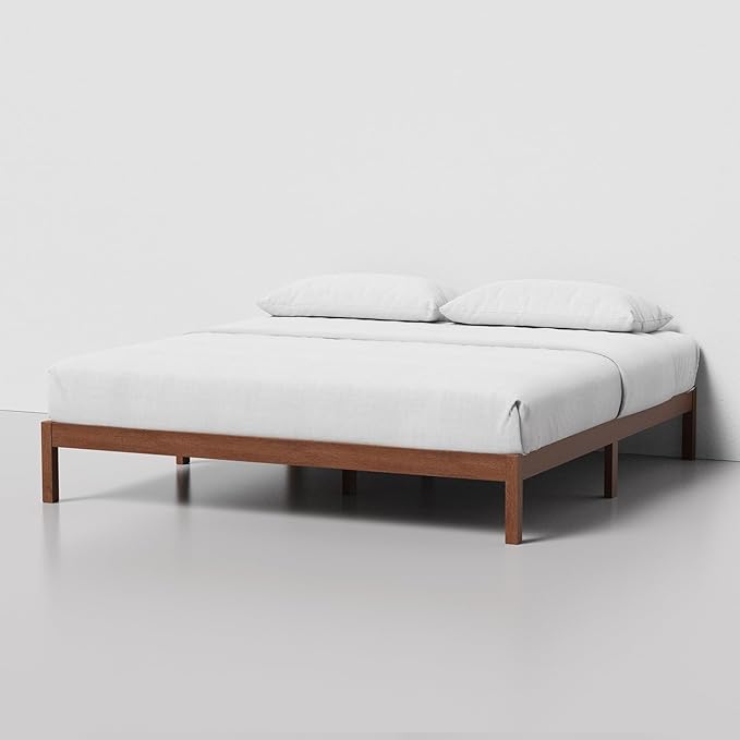 LIFEMENT Classic Wood Platform Bed Frame, Essential, Noise Free, Under Bed Storage, No Box Spring Needed, Easy Assembly (Cherry, King (U.S. Standard))