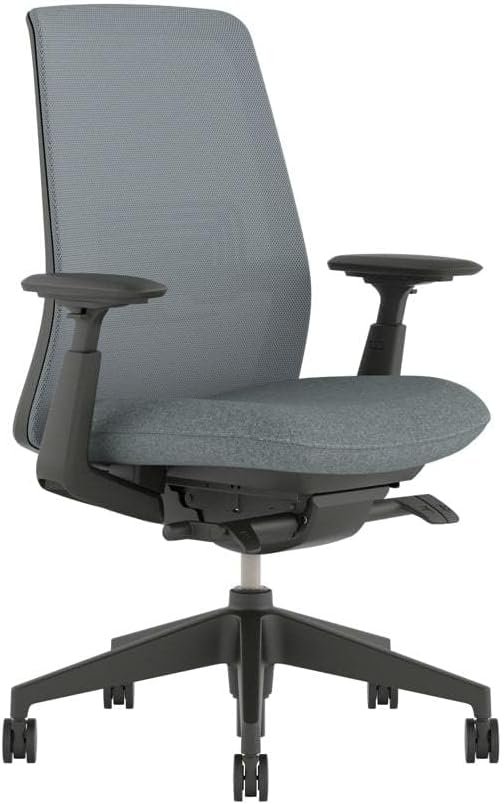 Haworth Soji Office Chair with Ergonomic Adjustments and Lumbar Support, Flexible Mesh Back (Mist)