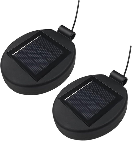 Solar Lantern Light Replacement Top for Flower Light ,LED Solar Panel Lantern Lid Replacement Part for Outdoor Flower DIY Garden Patio Decor (2PCS)