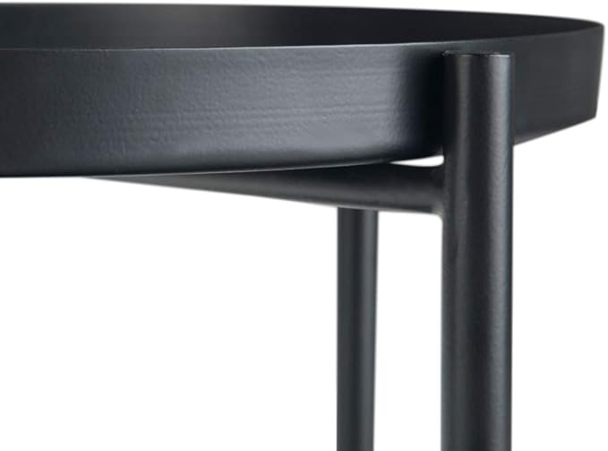 SIMPLIHOME Monet Industrial 17 inch Wide Metal End Table in Black for the Living Room and Bedroom