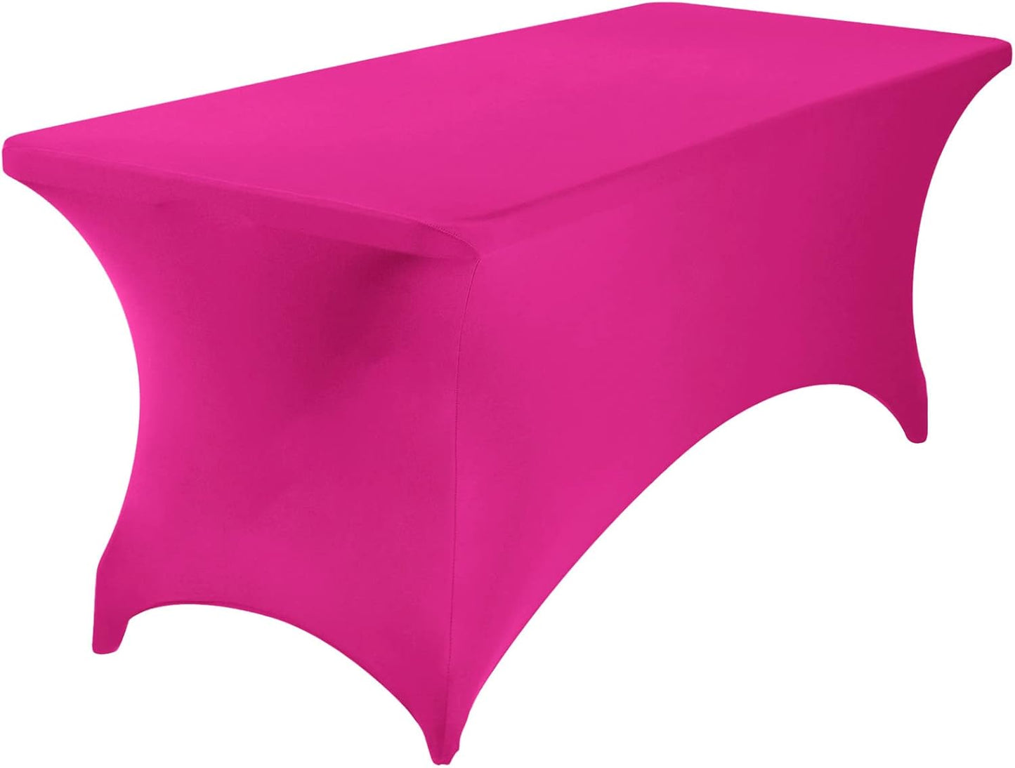 Spandex 6ft Waterproof Table Cover for Party,Wedding, Banquet, and Events(Fuchsia)