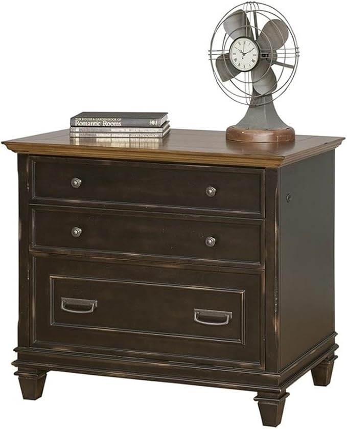 Martin Furniture Hartford Lateral File Cabinet, Brown - Fully Assembled