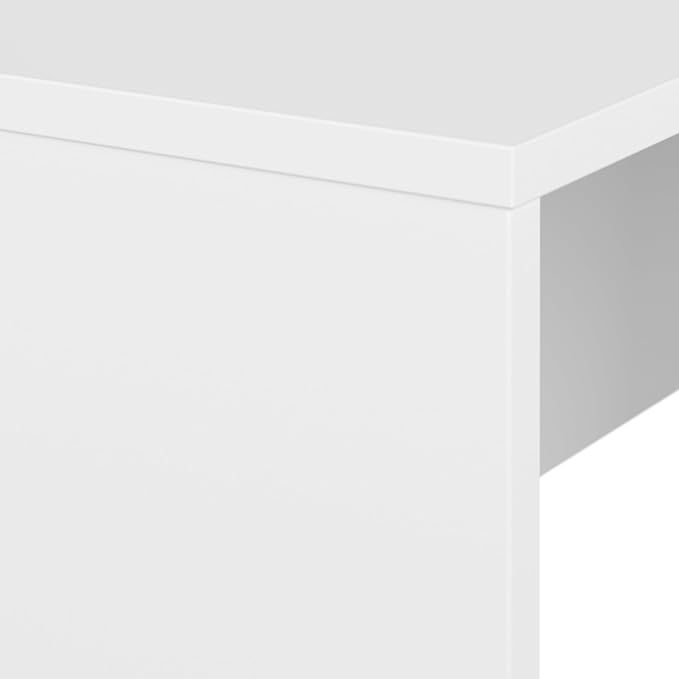 Bush Business Furniture Studio C 72W Computer Desk with Wire Management and Modesty Panel in White, Professional Table for Home Office and Corporate Office