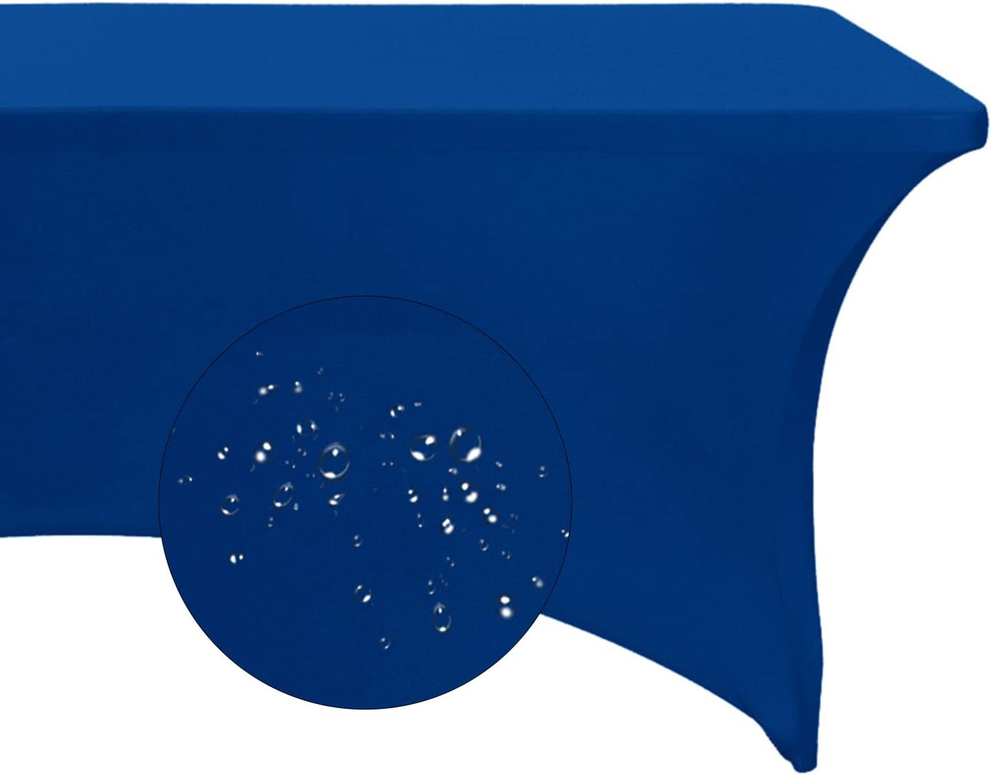 Spandex 6ft Waterproof Table Cover for Party,Wedding, Banquet, and Events(Classicbule)