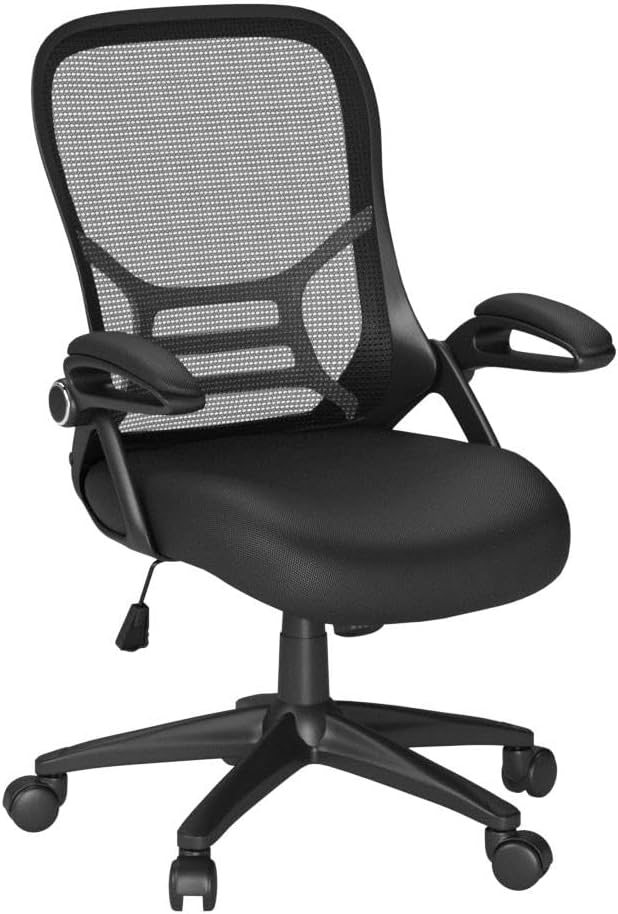 HYLONE Office Chair Ergonomic Desk Chair with Adjustable Armrests, Mesh Executive Chair, Home Office Computer Chairs for Long Hours(Black)