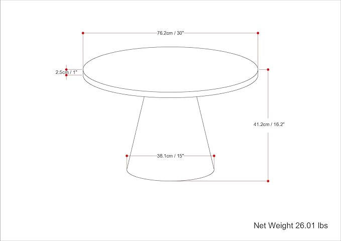 SIMPLIHOME Winnie Coffee Table - 30 inch Wide Solid Acacia Wood Round Living Room Table in Walnut, Modern Center Table for Sitting Area or Lounge with Spacious Top and Pedestal Base, Assembled