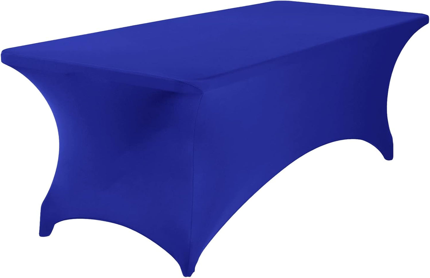4Pack Spandex Waterproof Table Covers 8ft，Spandex 8ft Waterproof Table Cover for Party,Wedding, Banquet, and Events(Royal Blue)
