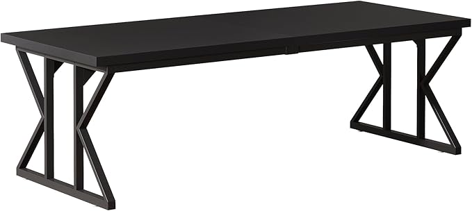 Tribesigns 78.74-Inch Large Executive Desk, Industrial Home Office Computer Desk, Simple Long Writing Study Table Business Furniture (Black)