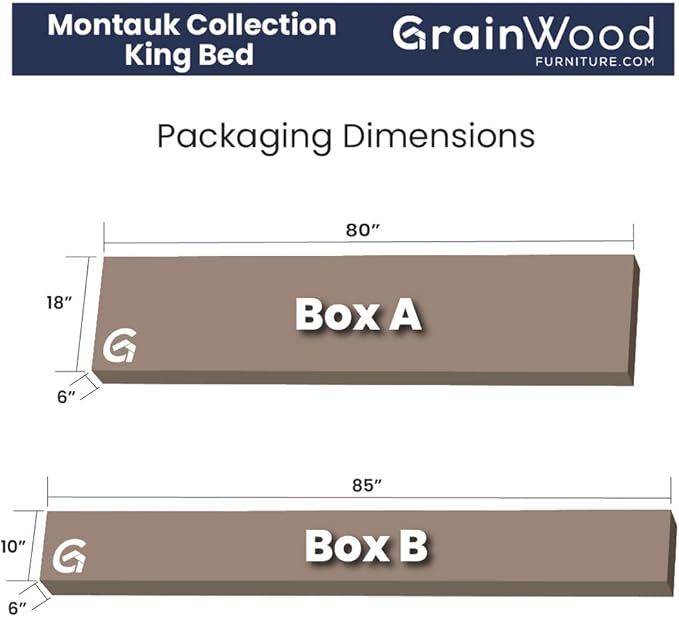 Grain Wood Furniture Montauk Solid Wood Bed, King Size, Driftwood
