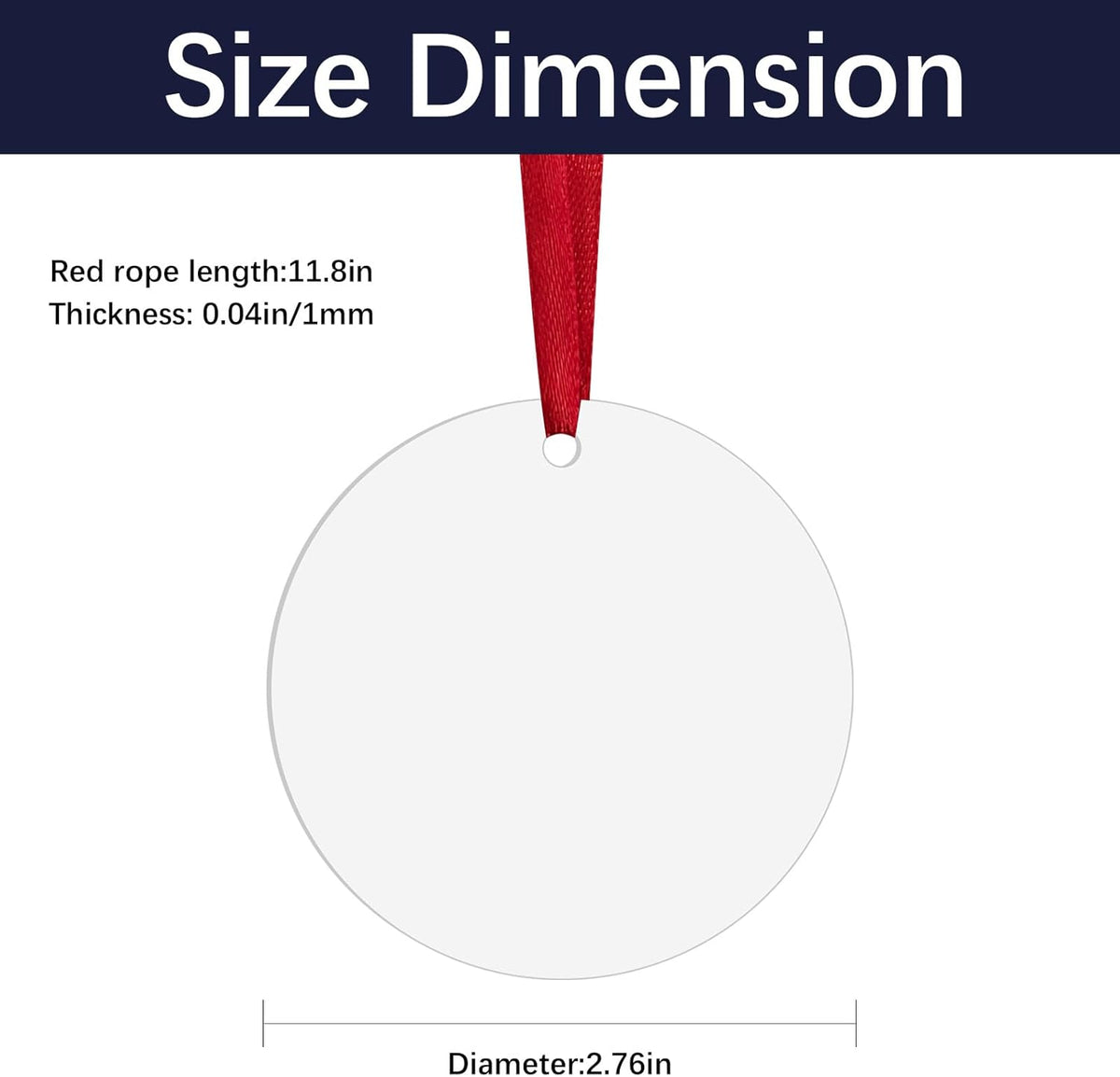 54 pcs Metal Sublimation Ornament Blanks,Sublimation Christmas Ornament Blanks for Christmas Tree Decor Ornaments,Double Sided Sublimation Ornaments Round Sublimation Blanks