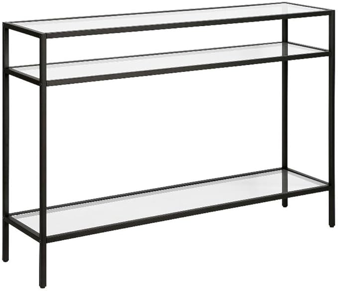 Siviline 42'' Wide Rectangular Console Table in Blackened Bronze