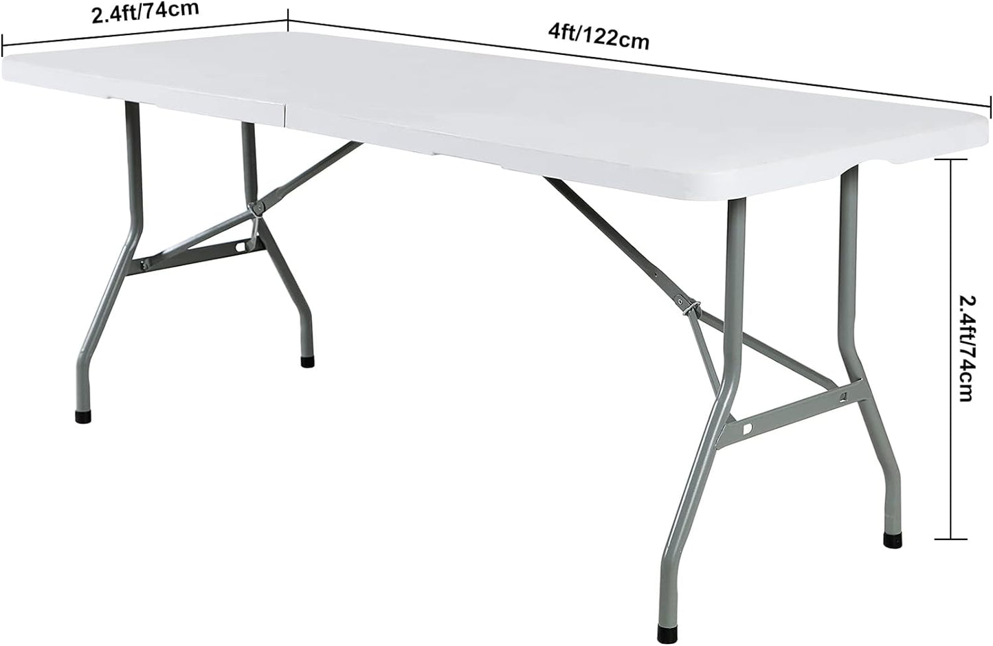 Spandex 4ft Waterproof Table Cover for Party,Wedding, Banquet, and Events(Ivory)